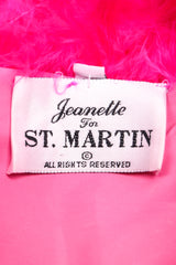 Recess Designer Consignment Vintage Jeanette Kastenberg St. Martin Vivid Hot Pink Feather Chubby Jacket Los Angeles Resale