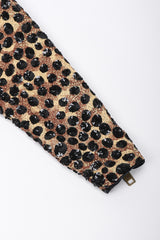 Recess Los Angeles Vintage Jeanette St Martin Cheetah Leopard Sequins Squiggly Embroidery Zip Up Motorcycle Jacket