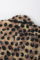 Recess Los Angeles Vintage Jeanette St Martin Cheetah Leopard Sequins Squiggly Embroidery Zip Up Motorcycle Jacket