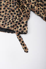 Recess Los Angeles Vintage Jeanette St Martin Cheetah Leopard Sequins Squiggly Embroidery Zip Up Motorcycle Jacket