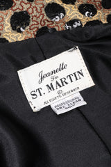 Recess Los Angeles Vintage Jeanette St Martin Cheetah Leopard Sequins Squiggly Embroidery Zip Up Motorcycle Jacket