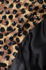 Recess Los Angeles Vintage Jeanette St Martin Cheetah Leopard Sequins Squiggly Embroidery Zip Up Motorcycle Jacket