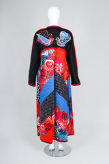Recess Vintage Jeanne Marc Multicolor Quilted Patchwork Duster Coat on Mannequin, back