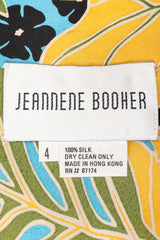 Recess Los Angeles Designer Consignment Resale Recycle Vintage Jeannene Booher Tropical Palm Print Cheongsam Sheath Dress