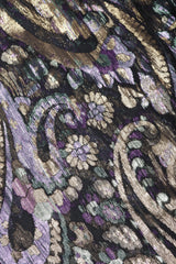 Recess Los Angeles Vintage Jerri Sherman Sheer Lamé Floral Paisley Minidress Tunic