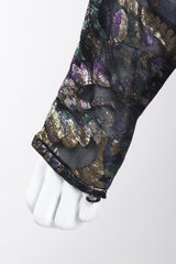 Recess Los Angeles Vintage Jerri Sherman Sheer Lamé Floral Paisley Minidress Tunic