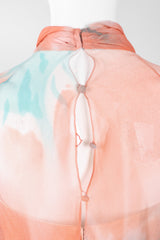 Recess Los Angeles Vintage Jerry Marsch for Mardi Gras Silk Chiffon Watercolor Dress & Top Set