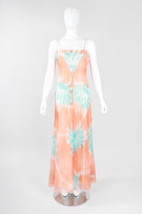 Recess Los Angeles Vintage Jerry Marsch for Mardi Gras Silk Chiffon Watercolor Dress & Top Set
