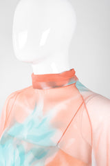Recess Los Angeles Vintage Jerry Marsch for Mardi Gras Silk Chiffon Watercolor Dress & Top Set