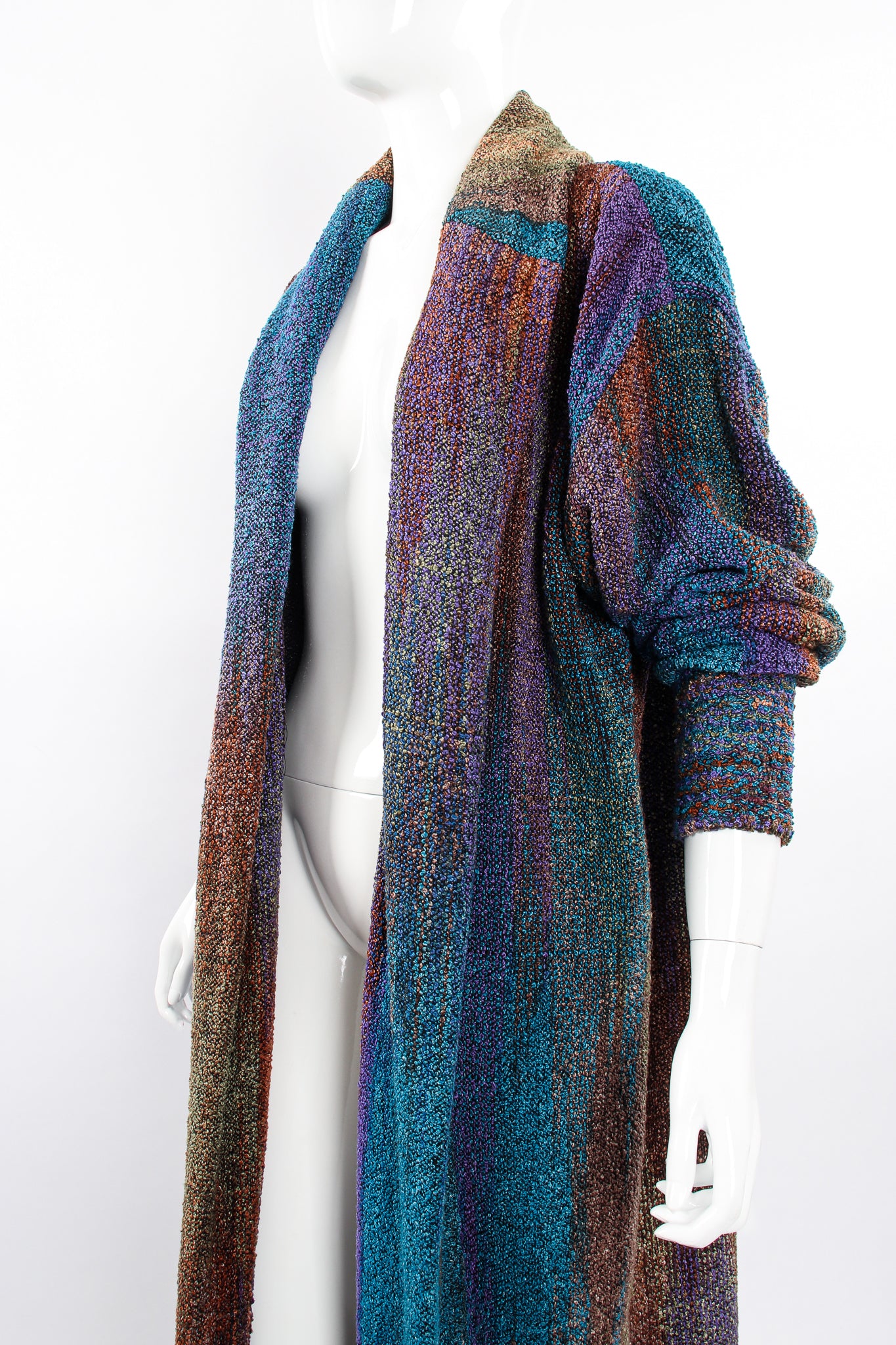 Vintage Joan McGee Ombré Watercolor Silk Chenille Duster on Mannequin crop at Recess Los Angeles