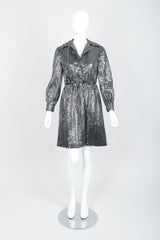 Vintage Joan Leslie by Kasper Sequin Mirror Shirtwaist Dress on Mannequin front at Recess