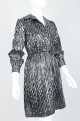 Vintage Joan Leslie by Kasper Sequin Mirror Shirtwaist Dress on Mannequin front crop at Recess