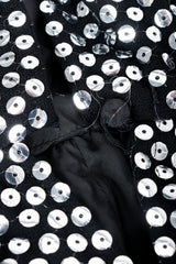 Vintage Joan Leslie by Kasper Sequin Mirror Shirtwaist Waist Detail