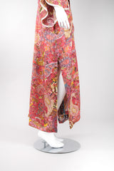 Recess Los Angeles Vintage Joan Vass Crystal Agate Silk Kimono Robe Duster