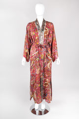 Recess Los Angeles Vintage Joan Vass Crystal Agate Silk Selvedge Kimono Robe Duster