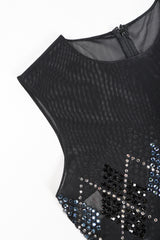 Recess Designer Consignment Vintage John Bartlett Sheer Rhinestone Argyle Top Clueless Los Angeles Resale