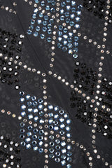 Recess Designer Consignment Vintage John Bartlett Sheer Rhinestone Argyle Top Clueless Los Angeles Resale