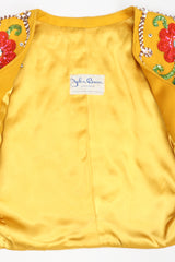 Recess Los Angeles Designer Consignment Vintage John Bauer Floral Sequin Boxy Crop Matador Jacket