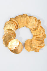 Vintage John Iversen Gold Tiled Coin Bracelet flay lay at Recess Los Angeles