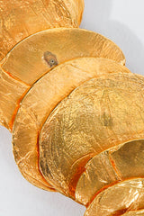 Vintage John Iversen Gold Tiled Coin Bracelet Wear to finish