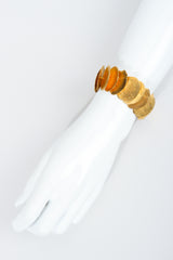 Vintage John Iversen Gold Tiled Coin Bracelet on Mannequin Wrist at Recess Los Angeles