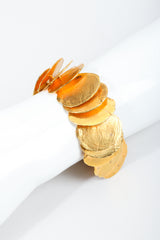 Vintage John Iversen Gold Tiled Coin Bracelet on Mannequin Wrist Cropped at Recess Los Angeles