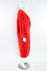 Vintage Jona Mongolian Fur Panel Coat mannequin side @ Recess LA