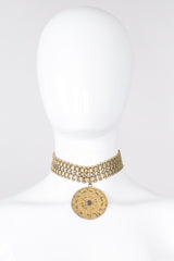 Recess Los Angeles Vintage Joseff of Hollywood Chinese Zodiac Astrology Medallion Choker