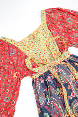 Recess Los Angeles Designer Consignment Vintage Joseph Magnin Cotton Boho Peasant Apron Dress