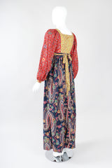Recess Los Angeles Designer Consignment Vintage Joseph Magnin Cotton Boho Peasant Apron Dress