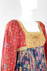 Recess Los Angeles Designer Consignment Vintage Joseph Magnin Cotton Boho Peasant Apron Dress