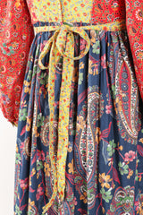 Recess Los Angeles Designer Consignment Vintage Joseph Magnin Cotton Boho Peasant Apron Dress