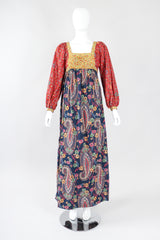 Recess Los Angeles Designer Consignment Vintage Joseph Magnin Cotton Boho Peasant Apron Dress