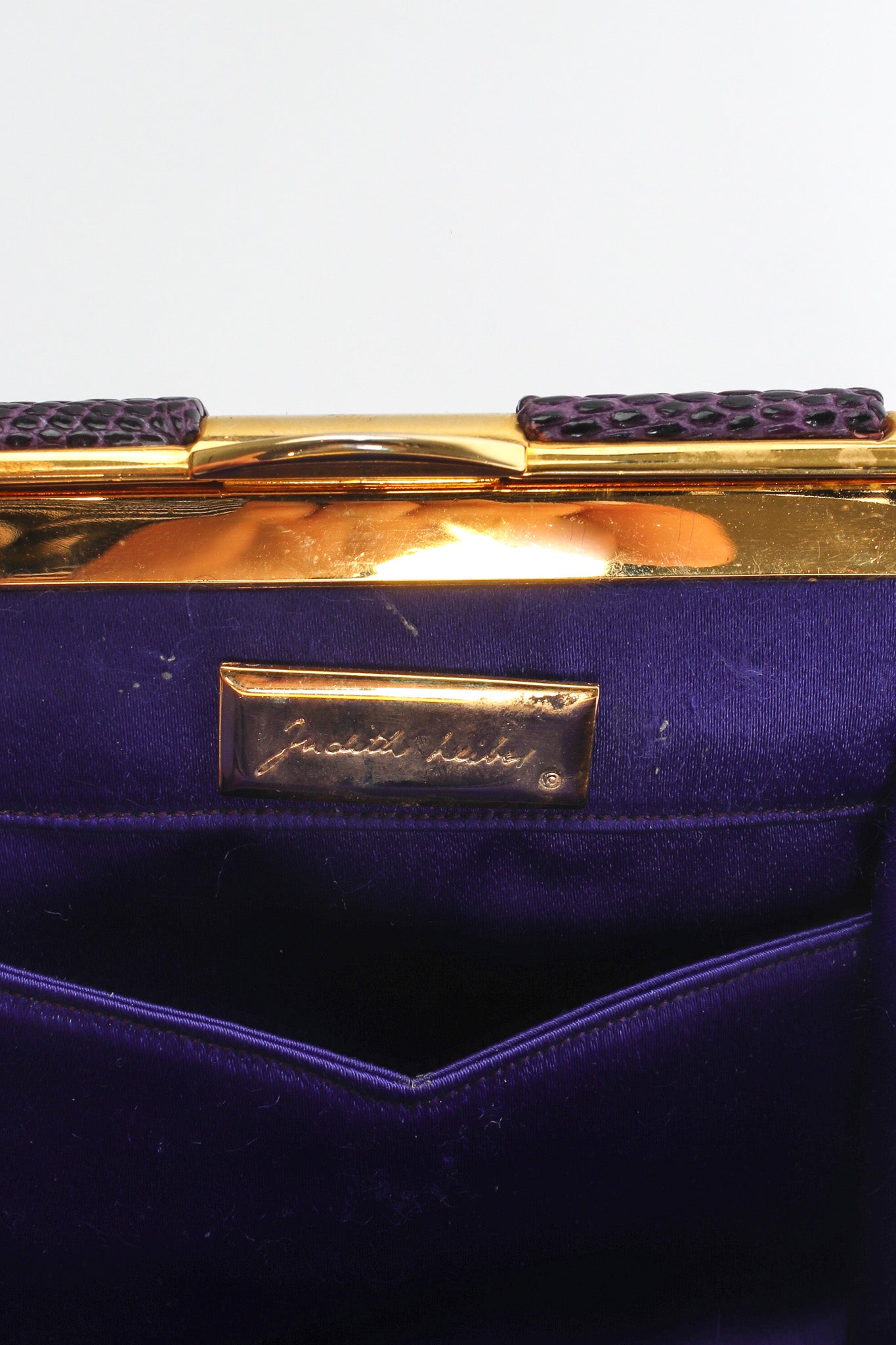 Vintage Judith Leiber Reptile Leather Mini Clutch Bag signed @ Recess Los Angeles