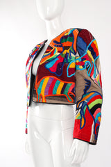 Vintage Judith Roberts Embroidered Desert Animal Cropped Jacket crop on mannequin at Recess LA