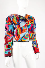 Vintage Judith Roberts Embroidered Desert Animal Cropped Jacket on mannequin at Recess LA