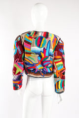 Vintage Judith Roberts Embroidered Desert Animal Cropped Jacket back on mannequin at Recess LA