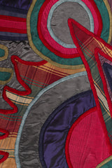 Vintage Judith Roberts Embroidered Patchwork Vest print closeup @ Recess LA