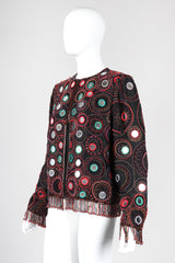 Recess Los Angeles Vintage Judith Ann Creations Beaded Mirror Fringe Boxy Jacket