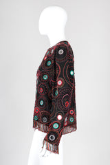 Recess Los Angeles Vintage Judith Ann Creations Beaded Mirror Fringe Boxy Jacket