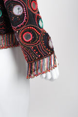 Recess Los Angeles Vintage Judith Ann Creations Beaded Mirror Fringe Boxy Jacket