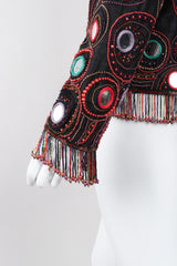 Recess Los Angeles Vintage Judith Ann Creations Beaded Mirror Fringe Boxy Jacket