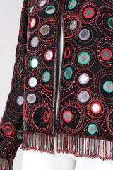 Recess Los Angeles Vintage Judith Ann Creations Beaded Mirror Fringe Boxy Jacket