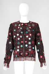 Recess Los Angeles Vintage Judith Ann Creations Beaded Mirror Fringe Boxy Jacket