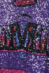 Recess Los Angeles Vintage Judith Ann Creations Stained Glass Mosaic Sequin Jacket