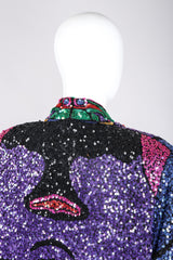 Recess Los Angeles Vintage Judith Ann Creations Stained Glass Mosaic Sequin Jacket