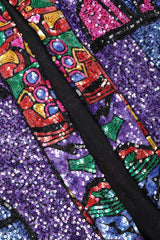 Recess Los Angeles Vintage Judith Ann Creations Stained Glass Mosaic Sequin Jacket