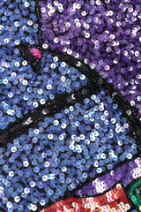 Recess Los Angeles Vintage Judith Ann Creations Stained Glass Mosaic Sequin Jacket