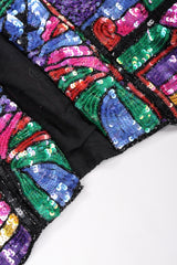 Recess Los Angeles Vintage Judith Ann Creations Stained Glass Mosaic Sequin Jacket