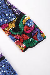 Recess Los Angeles Vintage Judith Ann Creations Stained Glass Mosaic Sequin Jacket